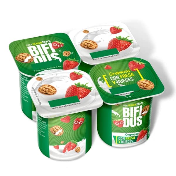 Cremoso con fresa y nueces Bífidus Dia pack 4 x 125 g - 0.5 kg - Imagen del producto en Findit