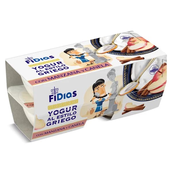 Yogur griego con manzana y canela Fidias de Dia pack 4 x 125 g - 0.5 ud - Imagen del producto en Findit