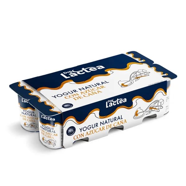 Yogur natural con azúcar de caña Dia Láctea pack 8 x 125 g - 1 kg - Imagen del producto en Findit