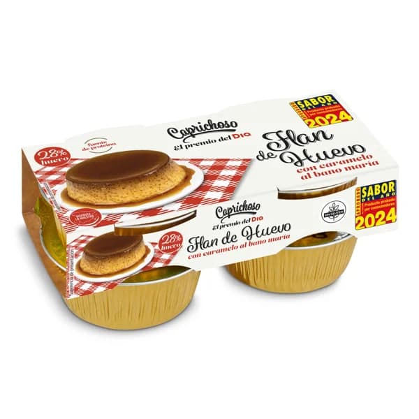 Flan de huevo con caramelo Caprichoso Dia pack 4 x 100 g - 1 ud - Imagen del producto en Findit