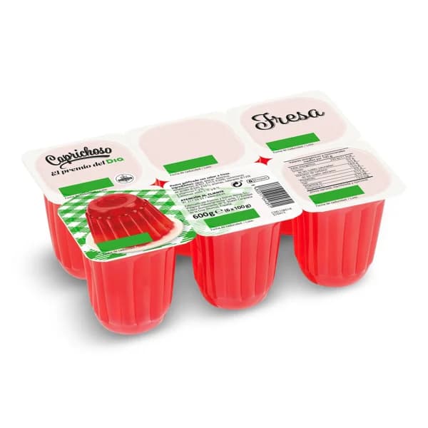 Gelatina de fresa Caprichoso Dia pack 6 x 100 g - 0.6 kg - Imagen del producto en Findit