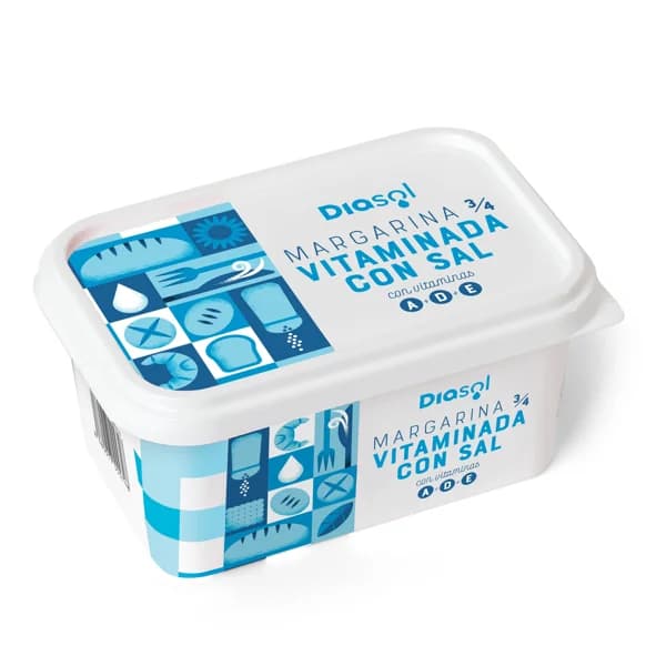 Margarina vitaminada con sal Diasol tarrina 500 g - 0.5 kg - Imagen del producto en Findit