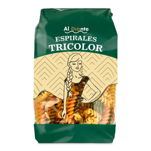 Espirales tricolor Al Diante Dia bolsa 500 g - 0.5 kg - Imagen del producto en Findit