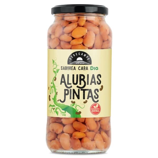 Alubias pintas cocidas Vegecampo de Dia frasco 400 g - 0.4 kg - Imagen del producto en Findit