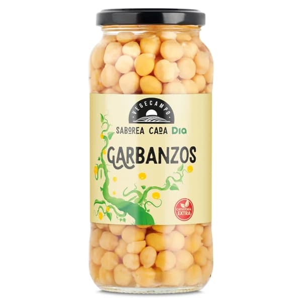 Garbanzos cocidos extra Vegecampo de Dia frasco 400 g - 0.4 kg - Imagen del producto en Findit