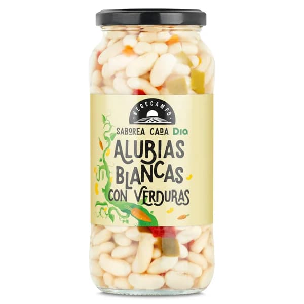 Alubias blancas con verduras Vegecampo de Dia frasco 400 g - 0.4 kg - Imagen del producto en Findit
