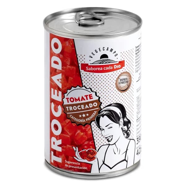 Tomate troceado Vegecampo de Dia lata 400 g - 0.4 kg - Imagen del producto en Findit