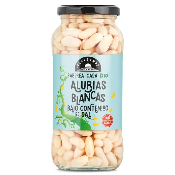 Alubias blancas bajo contenido en sal Vegecampo de Dia frasco 400 g - 0.4 kg - Imagen del producto en Findit