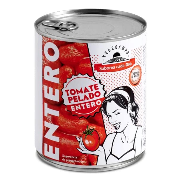 Tomate entero pelado Vegecampo de Dia lata 480 g - 0.48 kg - Imagen del producto en Findit