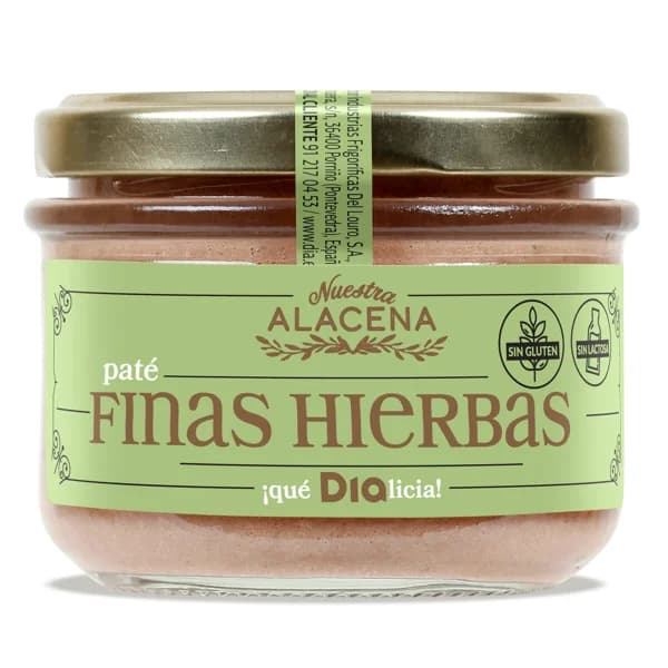 Paté a las finas hierbas Nuestra Alacena de Dia frasco 125 g - 0.12 kg - Imagen del producto en Findit