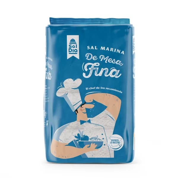Sal marina de mesa fina Dia paquete 1 Kg - 1 kg - Imagen del producto en Findit