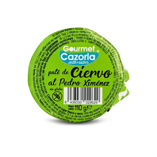 Paté de ciervo al pedro ximénez Gourmet cazorla frasco 110 g - 0.11 ud - Imagen del producto en Findit
