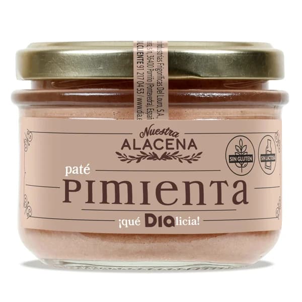 Paté a la pimienta Nuestra Alacena de Dia frasco 125 g - 0.12 kg - Imagen del producto en Findit