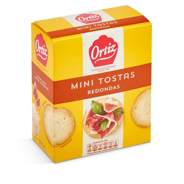 Mini tostas redondas Ortiz caja 100 g - 1 ud - Imagen del producto en Findit