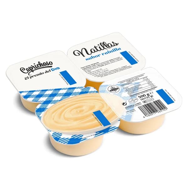 Natillas sabor vainilla  Caprichoso Dia pack 4 x 125 g - 0.5 kg - Imagen del producto en Findit