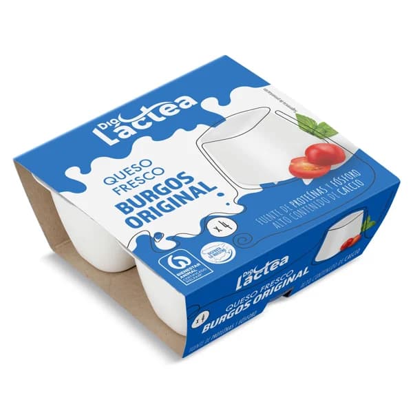Queso fresco natural Dia Láctea tarrina 4 x 62.5 g - 0.25 kg - Imagen del producto en Findit