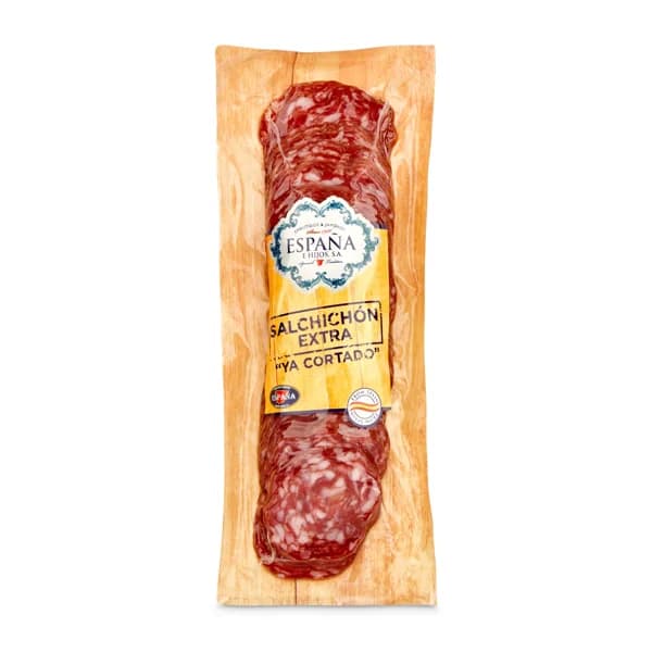 Salchichón extra ya cortado España e hijos sobre 200 g - 0.2 kg - Imagen del producto en Findit