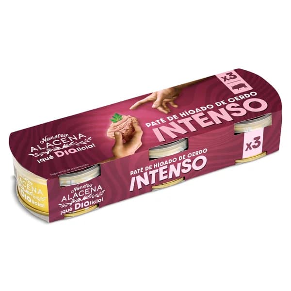 Paté de cerdo intenso Nuestra Alacena de Dia pack 3 x 75 g - 0.22 kg - Imagen del producto en Findit