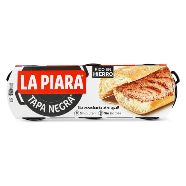 Paté La piara Tapa Negra lata 3 x 75 g - 0.23 kg - Imagen del producto en Findit