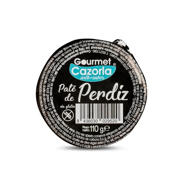 Paté de perdiz Gourmet cazorla frasco 110 g - 0.11 ud - Imagen del producto en Findit
