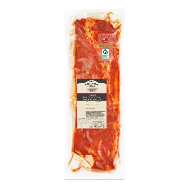 Tira de costilla de cerdo sabor barbacoa envasada al vacío Selección de Dia bolsa 1.1 Kg aprox. - 1 ud - Imagen del producto en Findit