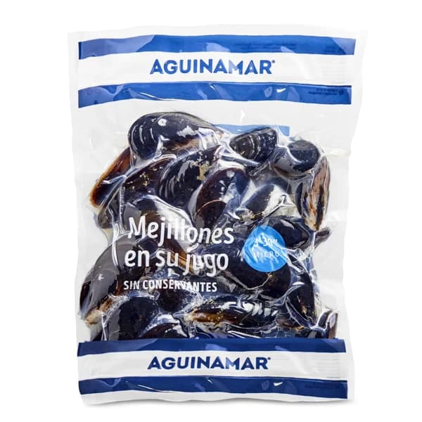 Mejillones cocidos en su jugo Aguinamar bolsa 1 Kg - 1 kg - Imagen del producto en Findit
