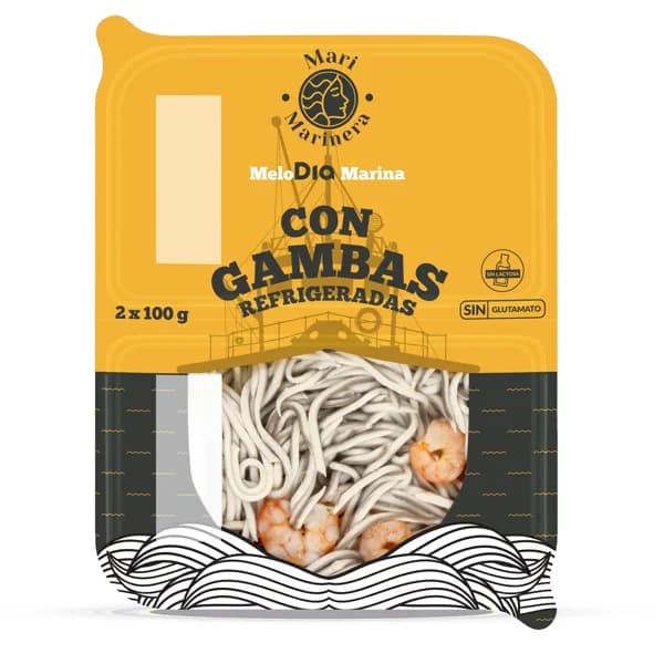 Sucedáneo de angula con gambas refrigerado Mari Marinera de Dia bandeja 200 g - 0.2 kg - Imagen del producto en Findit