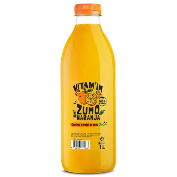 Zumo de naranja recién exprimido botella 1 l - 1 l - Imagen del producto en Findit