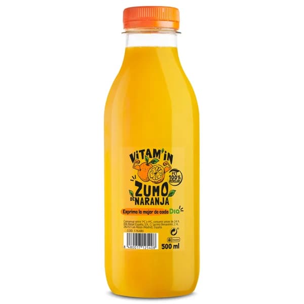 Zumo de naranja recién exprimido botella 500 ml - 0.5 l - Imagen del producto en Findit