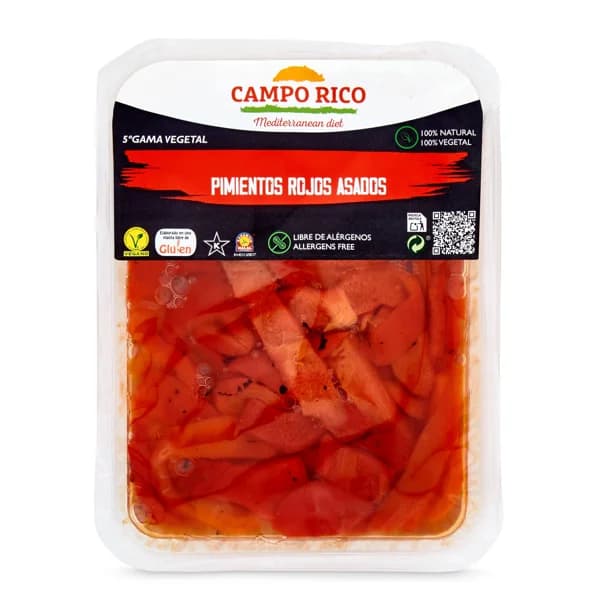Pimientos asados a la leña bandeja 350 g - 0.35 kg - Imagen del producto en Findit