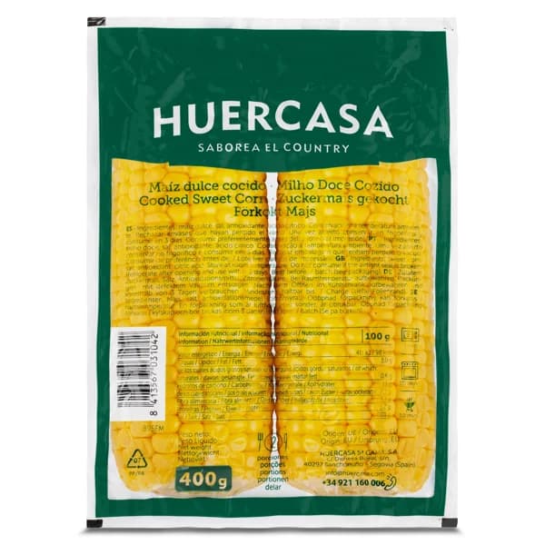 Maíz dulce cocido al vacío bolsa 400 g - 0.4 kg - Imagen del producto en Findit
