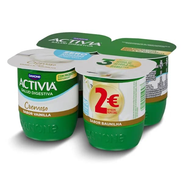 Bífidus desnatado sabor vainilla Activia vaso 4 x 120 g - 1 ud - Imagen del producto en Findit