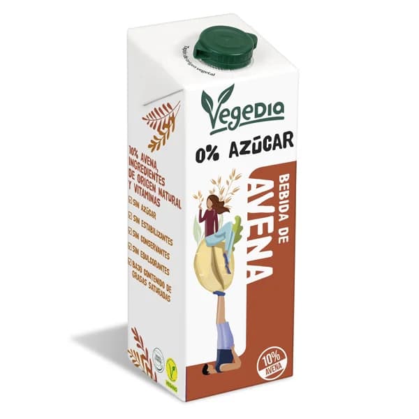 Bebida de avena 0% azúcares Vegedia brik 1 l - 1 l - Imagen del producto en Findit