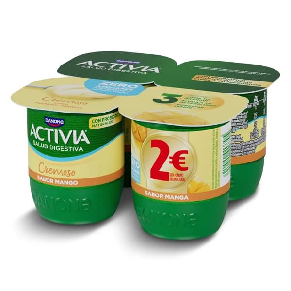 Bífidus desnatado sabor mango Activia pack 4 x 115 g - 0.46 kg - Imagen del producto en Findit