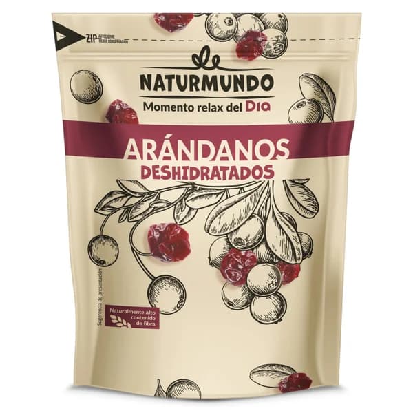 Arándanos rojos deshidratados Naturmundo de Dia bolsa 150 g - 0.15 kg - Imagen del producto en Findit