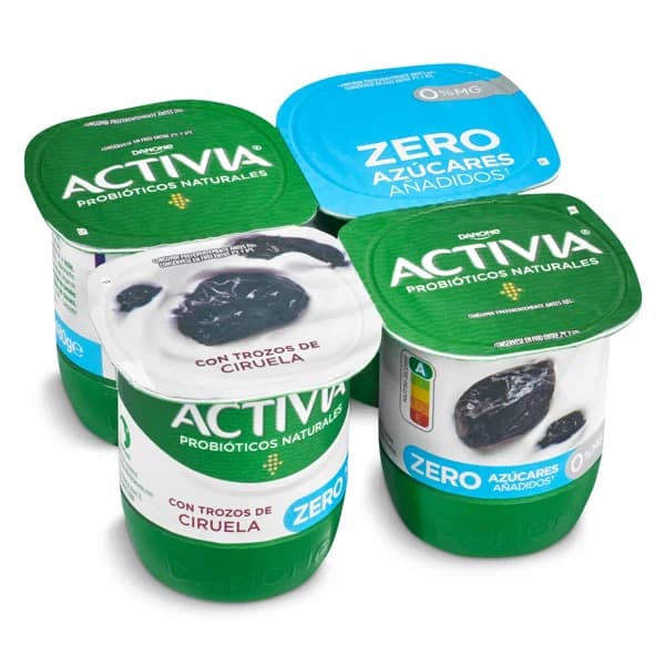 Bífidus desnatado con ciruelas Activia pack 4 x 120 g - 0.48 ud - Imagen del producto en Findit