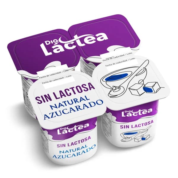 Postre sin lactosa natural azucarado Dia Láctea pack 4 x 125 g - 0.5 kg - Imagen del producto en Findit