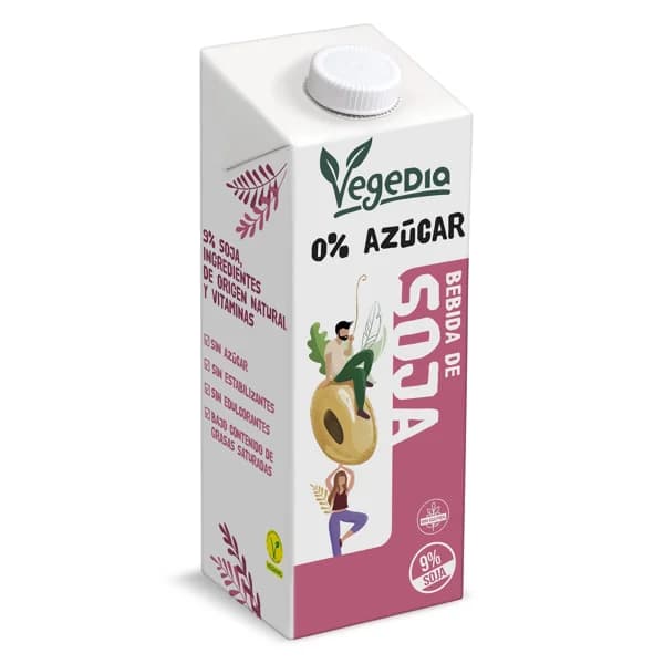 Bebida de soja 0% azúcares Vegedia brik 1 l - 1 l - Imagen del producto en Findit