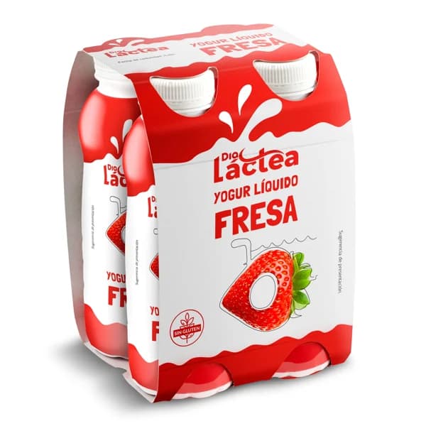 Yogur líquido de fresa Dia Láctea pack 4 x 180 g - 1 ud - Imagen del producto en Findit