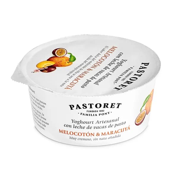 Yogur artesanal con melocotón y maracuyá Pastoret vaso 125 g - 0.12 kg - Imagen del producto en Findit
