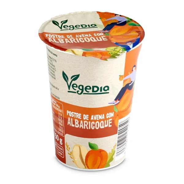 Postre vegetal de avena con albaricoque Vegedia vaso 150 g - 1 ud - Imagen del producto en Findit