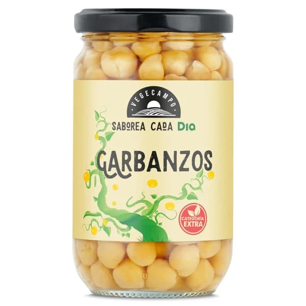 Garbanzos cocidos extra Vegecampo de Dia frasco 210 g - 0.21 kg - Imagen del producto en Findit