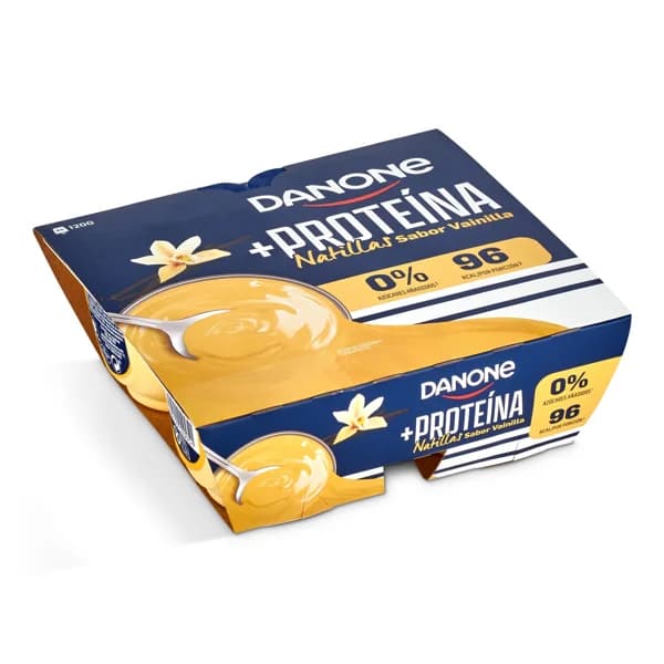 Natillas de vainilla alta en proteínas Danone pack 4 x 120 g - 1 ud - Imagen del producto en Findit