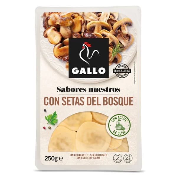 Pasta fresca rellena con setas del bosque Gallo bandeja 250 g - 0.25 kg - Imagen del producto en Findit