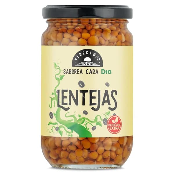 Lentejas cocidas Vegecampo de Dia frasco 210 g - 0.21 kg - Imagen del producto en Findit