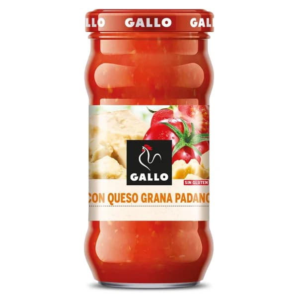 Salsa de tomate con queso grana padano Gallo frasco 350 g - 0.35 kg - Imagen del producto en Findit