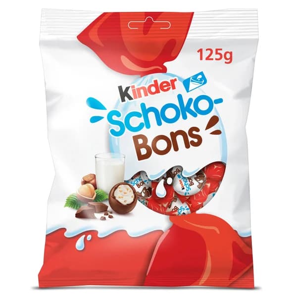 Huevos de chocolate relleno de leche y avellanas Kinder bolsa 125 g - 0.12 kg - Imagen del producto en Findit