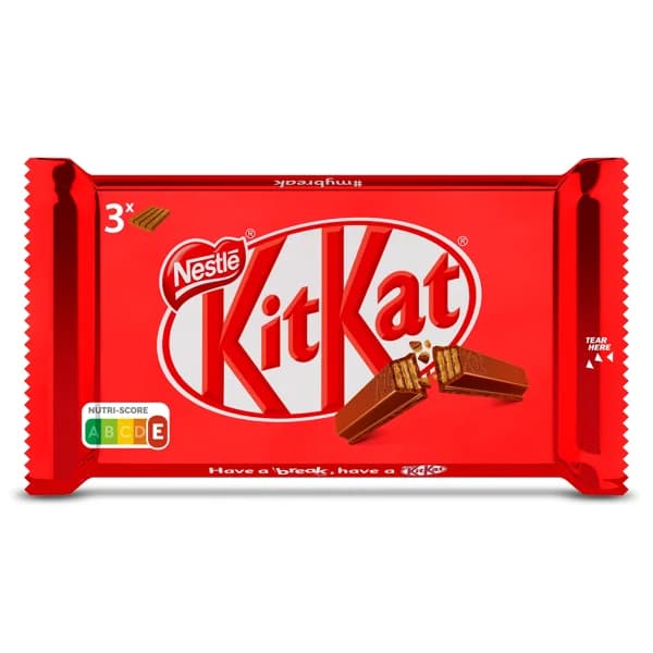 Barritas de galleta recubiertas de chocolate Kit Kat bolsa 3 x 41.5 g - 0.12 kg - Imagen del producto en Findit