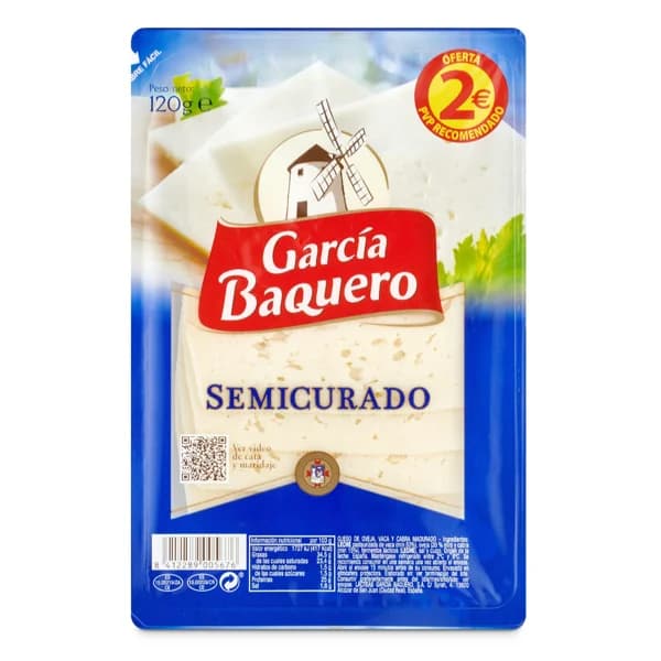 Queso semicurado García Baquero sobre 120 g - 0.11 kg - Imagen del producto en Findit