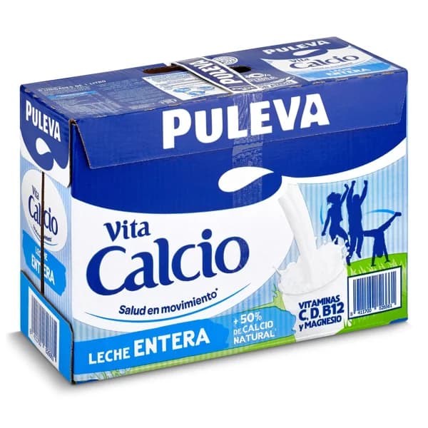 Leche entera calcio Puleva pack 6 x 1 l - 6 l - Imagen del producto en Findit